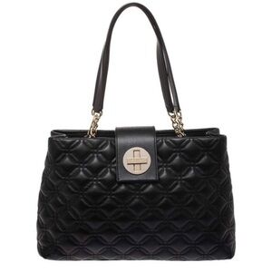 Kate Spade Astor Court Elena Quilted Leather Shoulder Bag Tote Chain Zip Lock